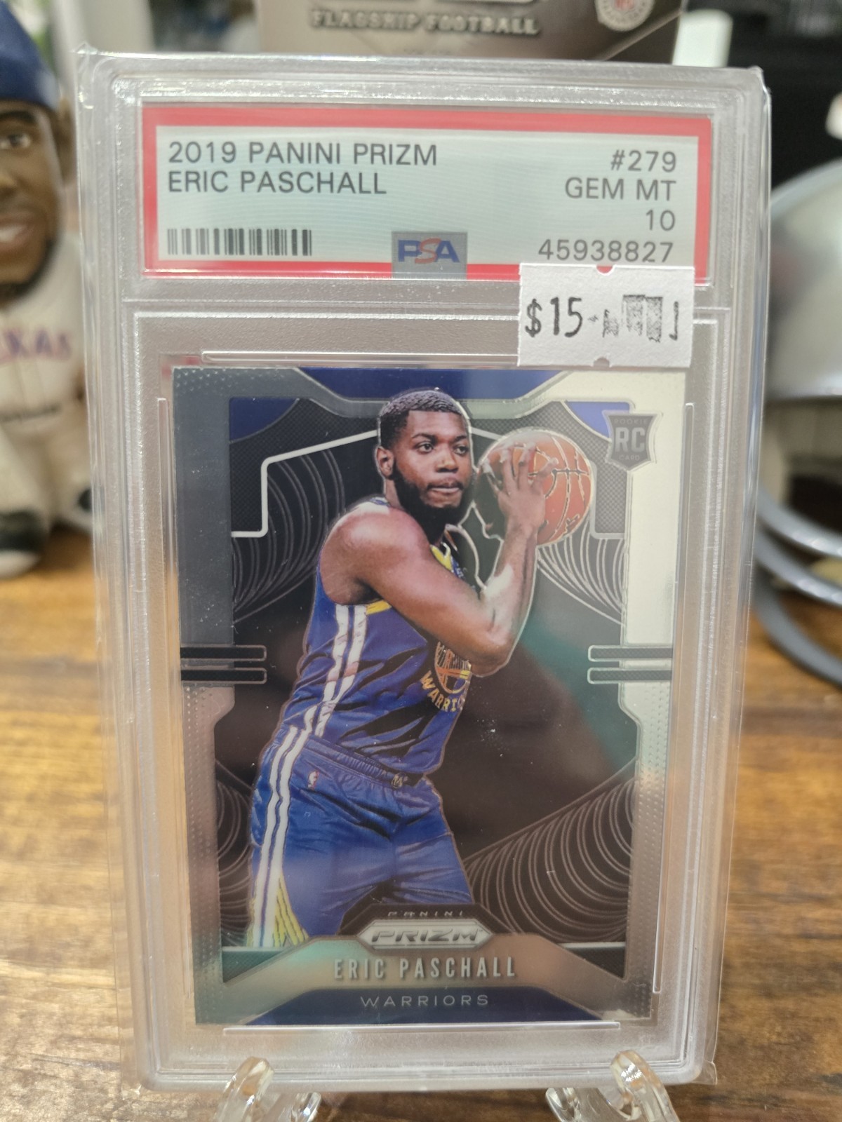 Panini Prizm 2019-20 Eric Paschall Warriors #279 RC Base Set PSA 10 view 1