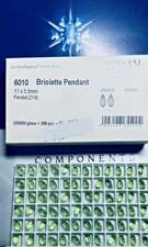 Swarovski Briolette Pendant 6010 11 x 5.5 mm Peridot 12Pcs Pack Austria