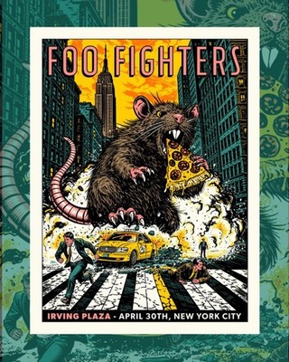 Foo Fighters Concert Poster April 30 Irving Plaza NYC