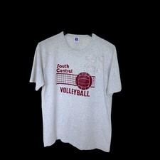 90's Russell South Central Volleyball T-Shirt Gray 90s USA Made L