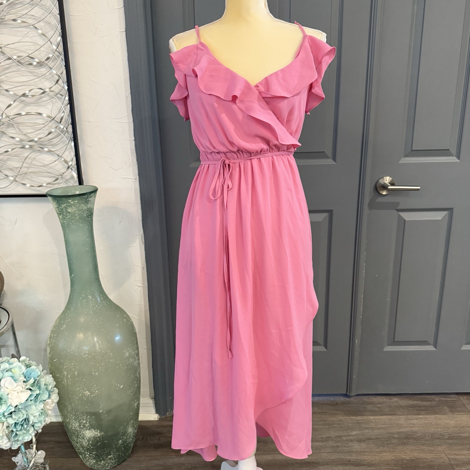 Gianni Bini Asymmetrical Pink Dress Sz S