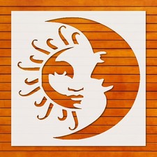 Sun and Moon Decorative Wall Art Reusable Stencil - StencilAir
