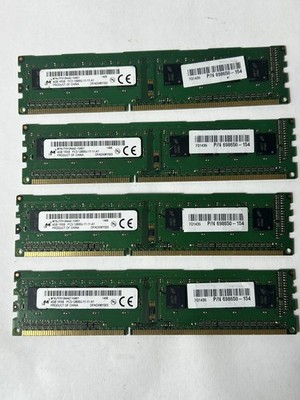  Micron 16GB DDR3 RAM (4x4GB) 1Rx8 PC3-12800U Laptop Memory MT8JTF51264AZ-1G6E1