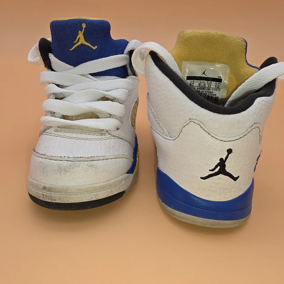 Vintage 2013 Jordan 5 Warriors Baby Toddler Kids Size 6C (2013) - Image 2 of 4