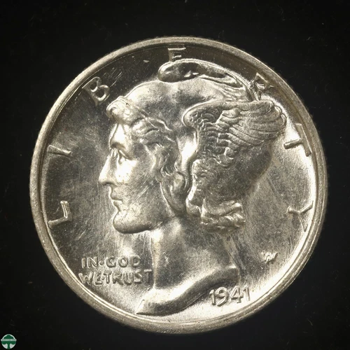 1941-S Mercury Dime Uncirculated Details: Scratches