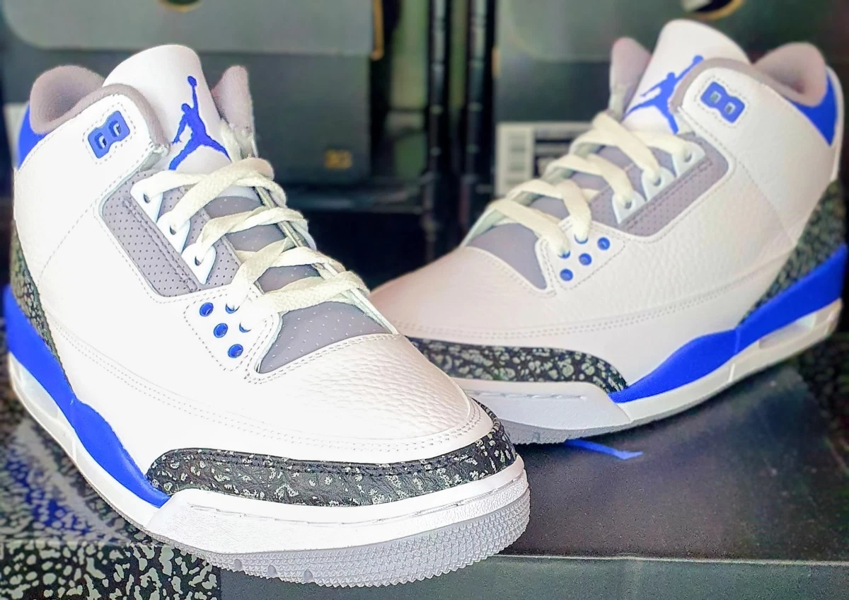 Jordan 3 Retro Racer Blue White Blue Cement Grey CT8532-145 11.5M Authentic! Air Jordan 3 Retro “Racer Blue” White Grey | Mercari main image 4