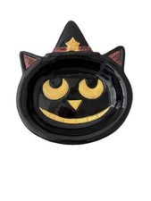 Halloween Candy Dish Pumpkin Witch Black Cat ...