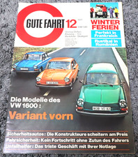 Gute Fahrt 12/1971 VW 1600, Coupe Variant Typ 3, Formel Super V, Sicherheitsauto