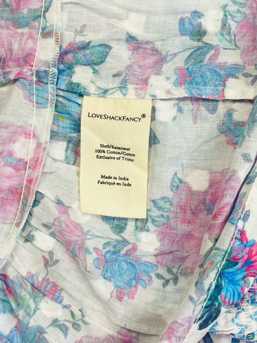 LoveShackFancy Femmes Nadja à Smocks Ruche Mer Orchidée Coton Court Mini Robe S - Photo 21 sur 21