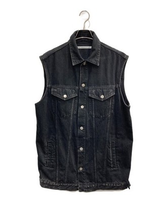 JOHN LAWRENCE SULLIVAN Washed denim sleeveless Size: OS Black 1C023-0322-36 Men