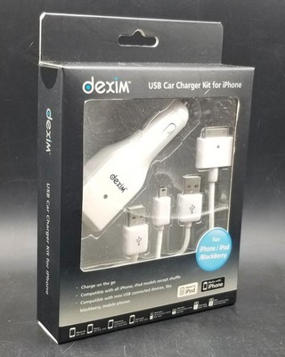 Dexim Car Charger for iPhone ~ iPod & BlackBerry Model #DCA090 (Factory Sealed)