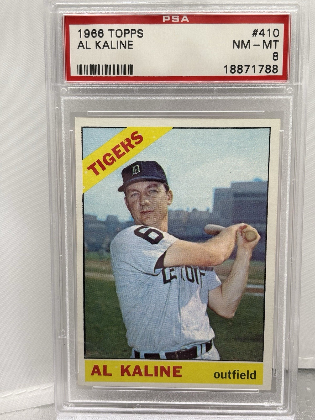 1966 Topps Al Kaline #410 PSA 8 Detroit Tigers