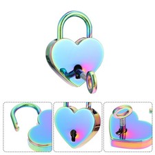 1 Set Pretty Plating Heart-shaped Lock Plating Love Lock Color Color Couple Lock