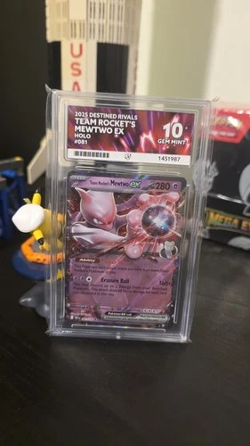 Pokémon TCG Team Rocket's Mewtwo EX #81 Destined Rivals Ace Gem Mint 10 PERFECT