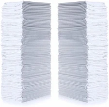 SIMPLI-MAGIC Cotton Shop Towels 14"x12" (150 Pack) – Reusable Cleaning Sho