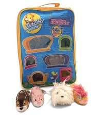 Zhu Zhu Pets LOT ZuZu Hamsters w Hamster Hangout  Carrying Case TESTED  4064/C