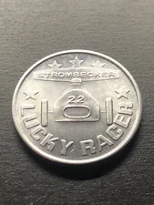 Strombecker 1960s Slot Car Racing Lucky Racer  Aluminum Coin