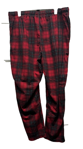 Nautica Men'S Pajama Pj Fleece Lounge Pant Red Blue Plaid Sleepwear Size Xl - Picture 3 of 4