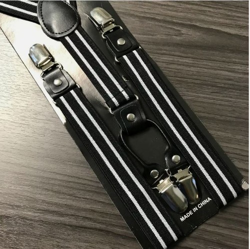 100+ Colors Mens Womens Clip-on Suspenders Elastic Y-Shape Adjustable Braces - Picture 133 of 140