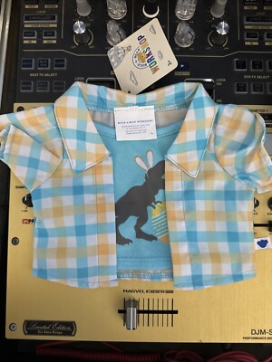 Build A Bear Dinosaur Easter T Shirt Bunny Clothes Nwt