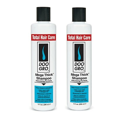 2x Doo Gro Mega Thick Volumizing Formula Shampoo 296ml 