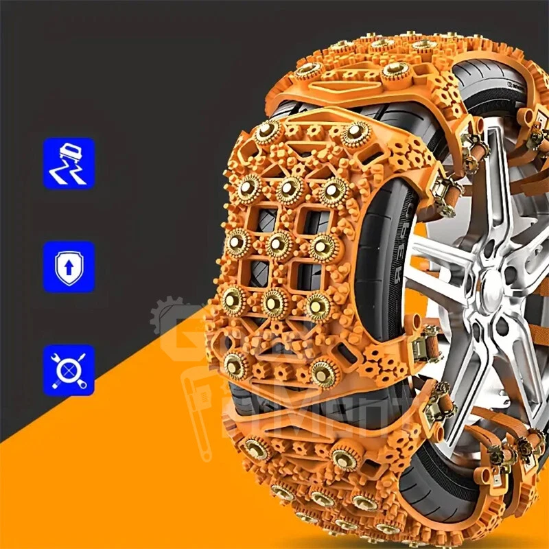 For Nissan Frontier Pickup 2005-22 6x Snow Chains Tire Chain Anti Slip Anti-Skid Foto 4 de 4