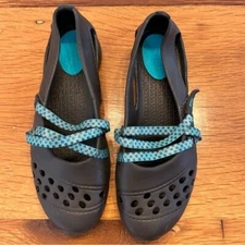 Capelli New York Shoes Rubberized Ballet Flats Polka Dot Straps Women’s SZ US 8