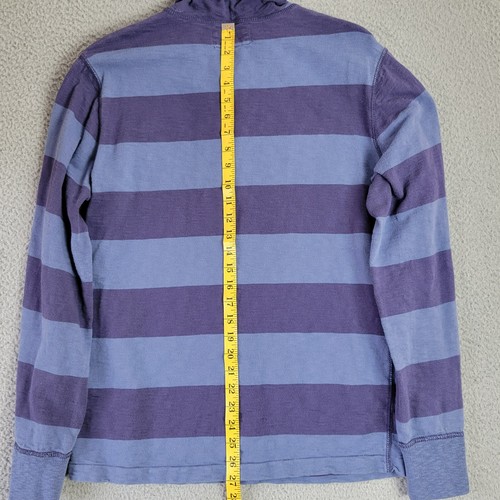 Denim & Supply Ralph Lauren hoodie mens medium blue striped 100% cotton India - Picture 12 of 14