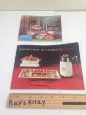 Lot of 2 Vtg corning ware and Nordic Ware cookbook / recipe book manuals