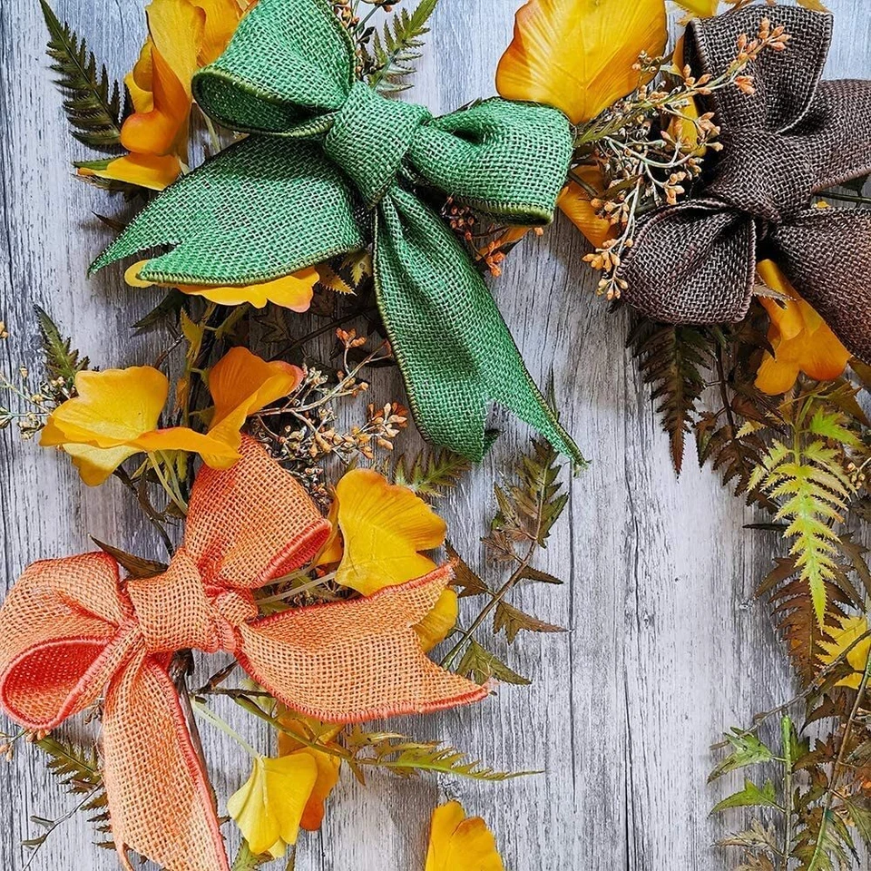 Jute Twin Burlap Craft Ribbon Lace On Spool 2" x 2Mtr For Arts & Crafts 6 Pcs - Image 3 of 4