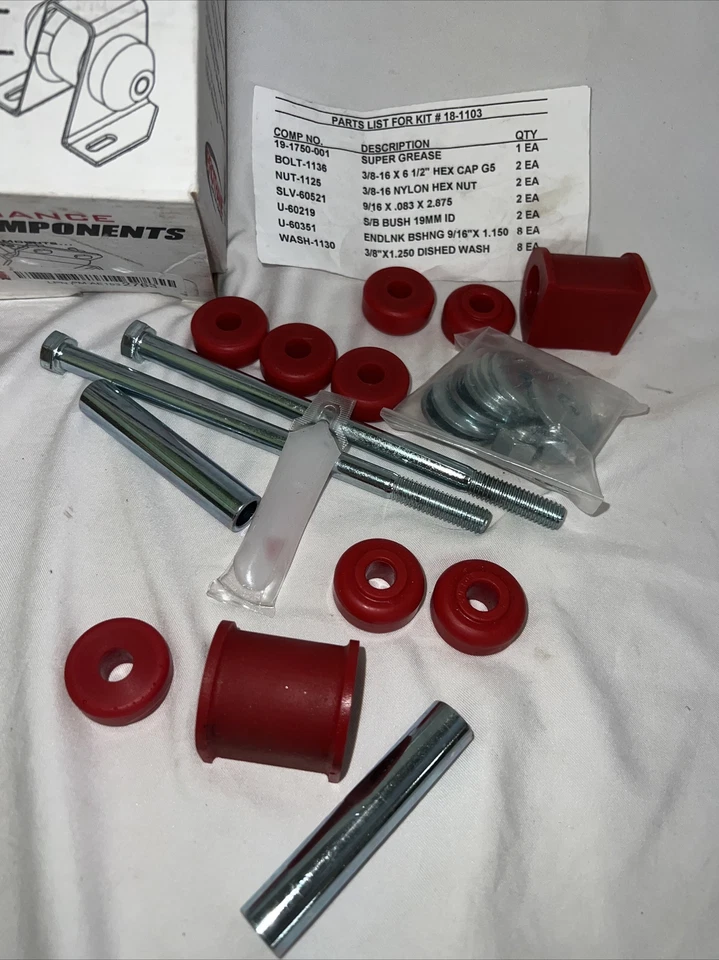 *Kit de bujes y eslabones finales de barra estabilizadora delantera Prothane 18-1103-79-88 Toyota*Seepic Foto 2 de 3