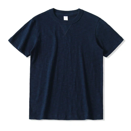 Men's Retro Heavyweight Us Slub Cotton Gusset Tubular Short Sleeve T-Shirt - Picture 9 of 30