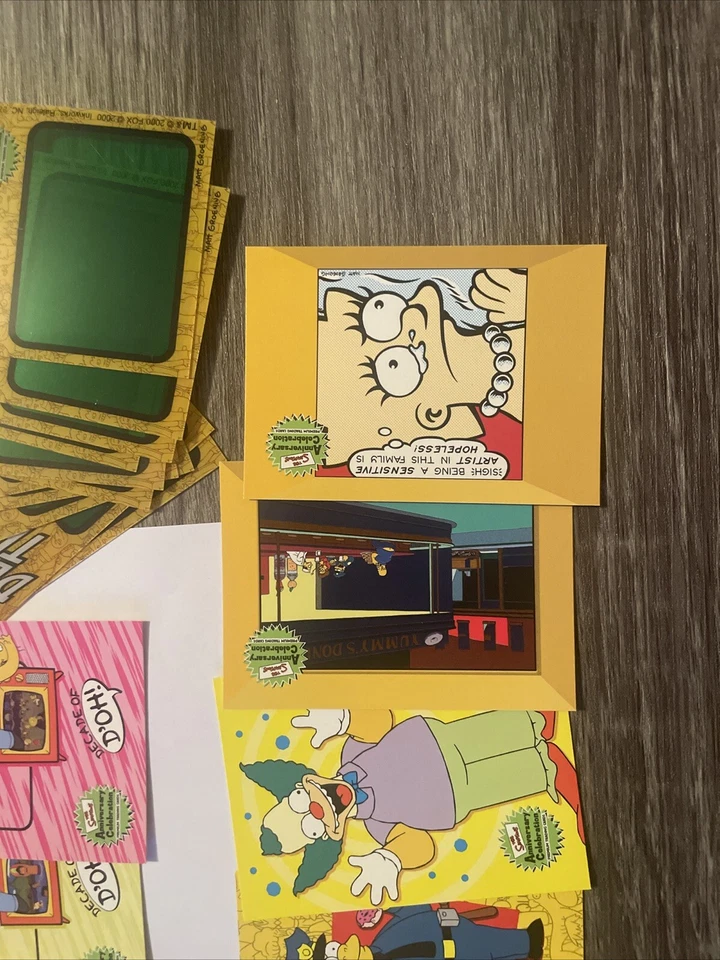 Lote de 30 tarjetas coleccionables de celebración del aniversario de Los Simpson 2000 🎉 Foto 4 de 4