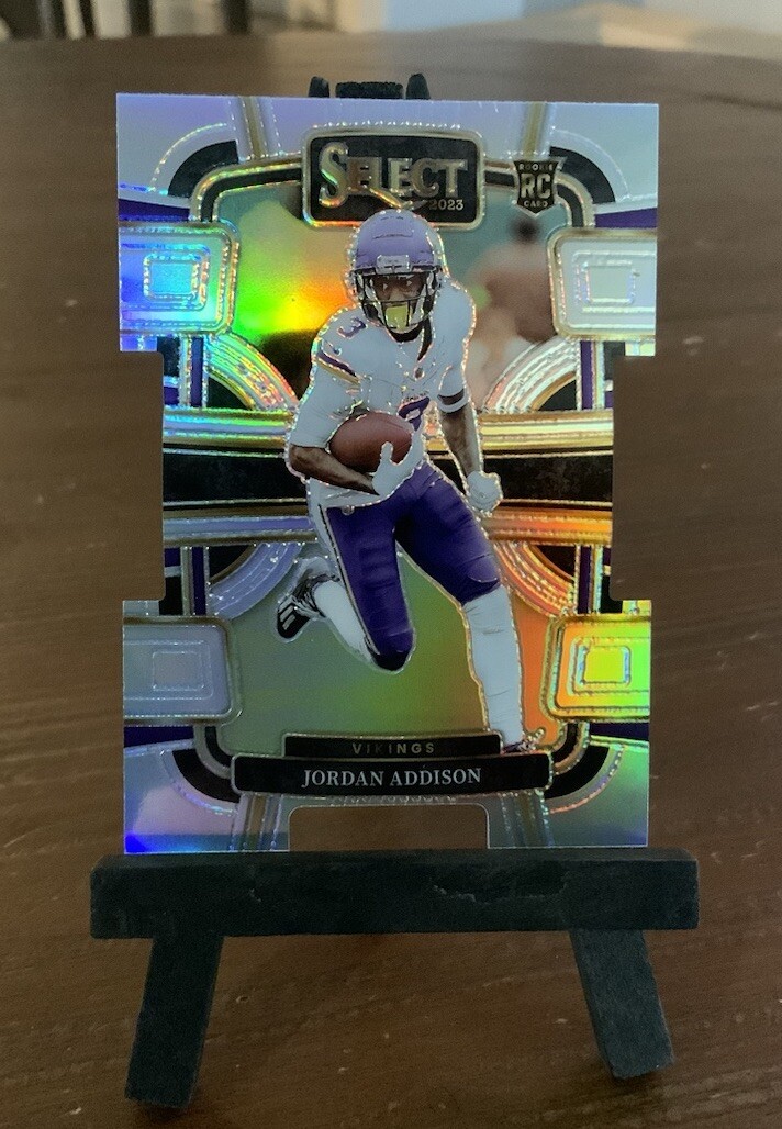 2023 Panini Select - Concourse Silver Prizm #66 Jordan Addison (RC) Vikings