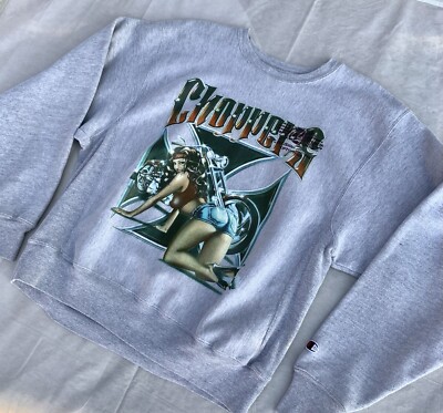 Champion Reverse Weave Pullover Sweatshirt Choppers Motorcycle 3D