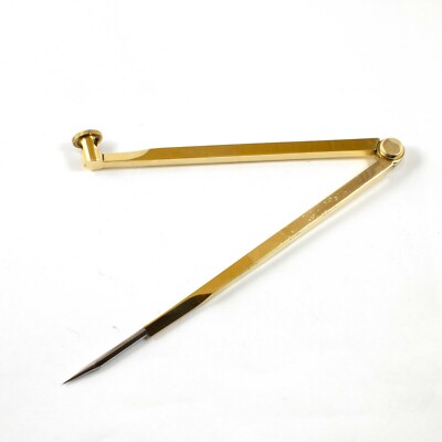 Brass Pencil Divider Great Item Compass Drafting Tool 8 Inches With Steel Point