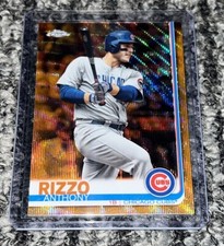2019 Topps Chrome  Orange Wave Refractor  Anthony Rizzo 19/25 Card #130