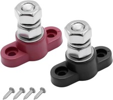2PCS 3/8 12V Car Single Stud Battery Junction Posts Block Heavy Duty Auto Sing