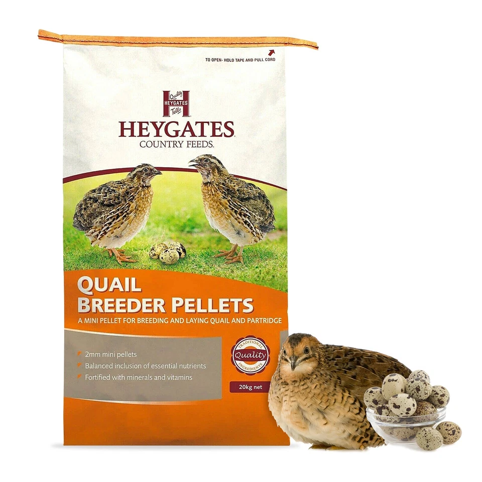 Heygates Country Feeds Quail & Partridge Breeder Layers Mini Pellet Feed 20kg