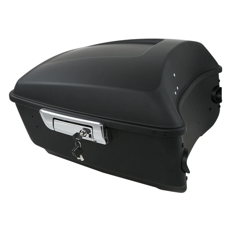 Matte Black King Trunk Backrest Mount Top Rack Fit For Harley Fat boy 08-16 - Image 3 of 4
