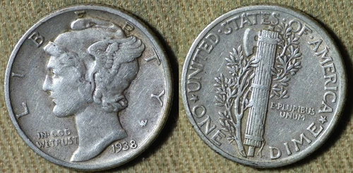 Dime Mercury : 1938 VG IRUS1290