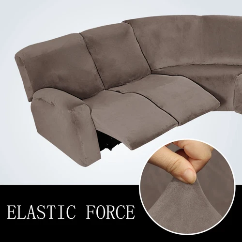 Anbausofabezug 5-Sitzer Ecksofa Couch Schonbezug Stretch Möbelbezug - Bild 69 von 134