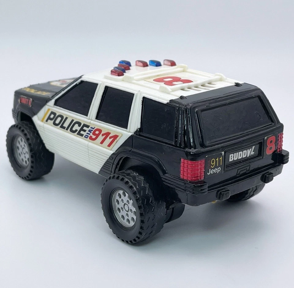 1996 Empire Buddy L Police Jeep Grand Cherokee 5.5” Battery Power Lights/Sounds - Image 3 of 4