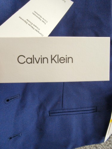 Calvin Klein Infinite Stretch Vest Big Boys M Blue Brilliant Wool Blend V-Neck - Picture 15 of 16