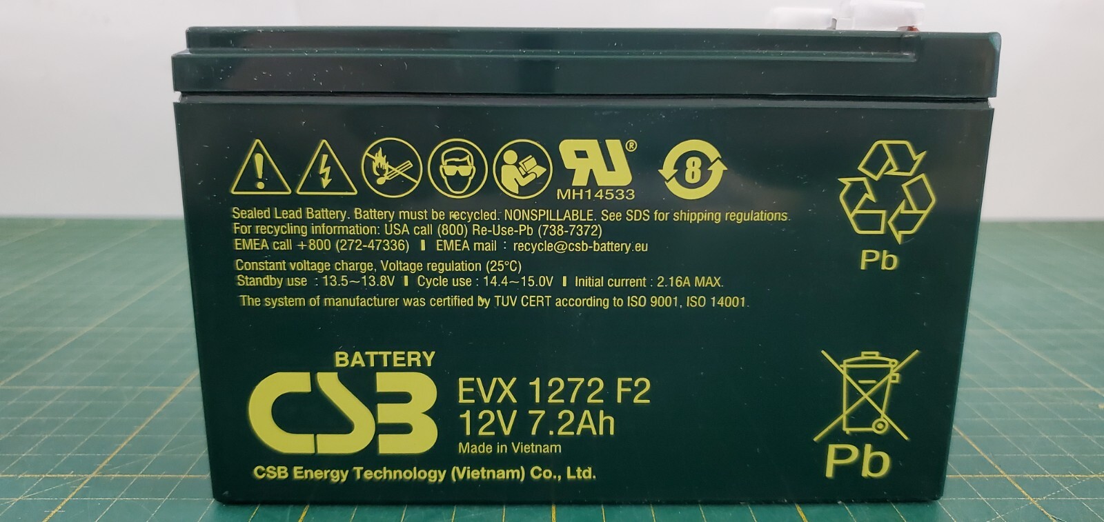 CSB Battery EVX1272F2 Bleiakku 12V 7.2Ah Blei-Vlies _2,5_5