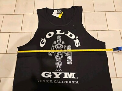 LÝFT × GOLD'S GYM VINTAGE TANKTOP・黒色・S Gold's Gym Venice California Mecca Black Tank Top Men Size XL