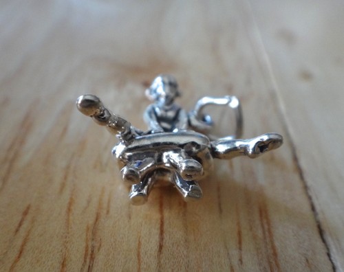Sterling Silver 3D 18x15mm Girl on a Vault Gymnastics Charm! - Picture 9 of 9