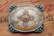 Vtg Red Bluff Sterling Silver 4-H Res. Champion 1992 Western Trophy Belt Buckle