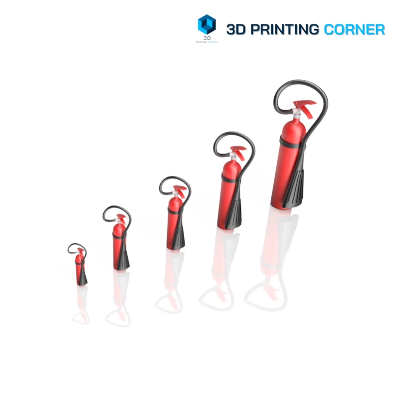 3D PRINTING CORNER FEUERLÖSCHER 1:24 1:32, 1:43 1:50 1:76 Maßstab, O, OO Miniatur Diorama Modell