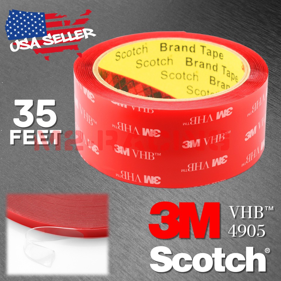 *35 Feet* Genuine 3M VHB #4905 Double-Sided Mounting Clear Acrylic Tape ...